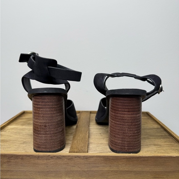 Dolce Vita Aaliyah Block Heel Sandals Leather Black Strap Womens Size 10 EUC - Picture 7 of 10